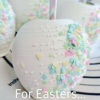 Easter Caramel Chocolate Dipped Apples