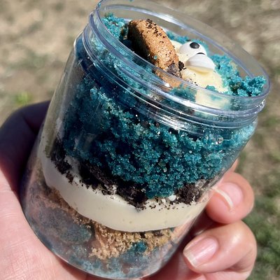 Cookie Monster Cake Jar