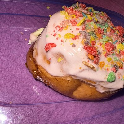 Fruity Pebbles Cinnamon Roll
