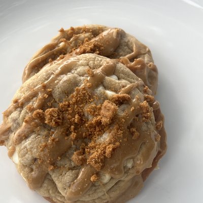 Sourdough Biscoff White Chocolate Cookies -4 Large Cookies 