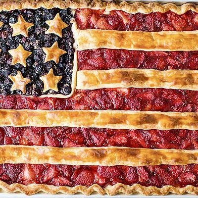 American Flag Slab Pie