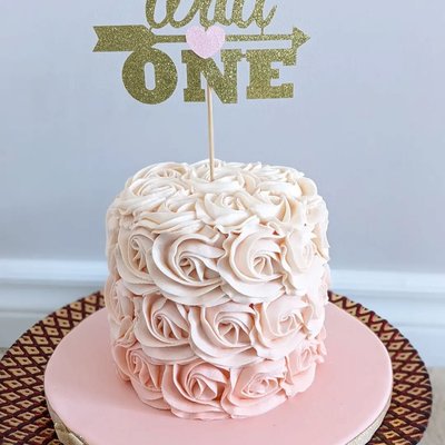 Ombre Rosette Smash Cake