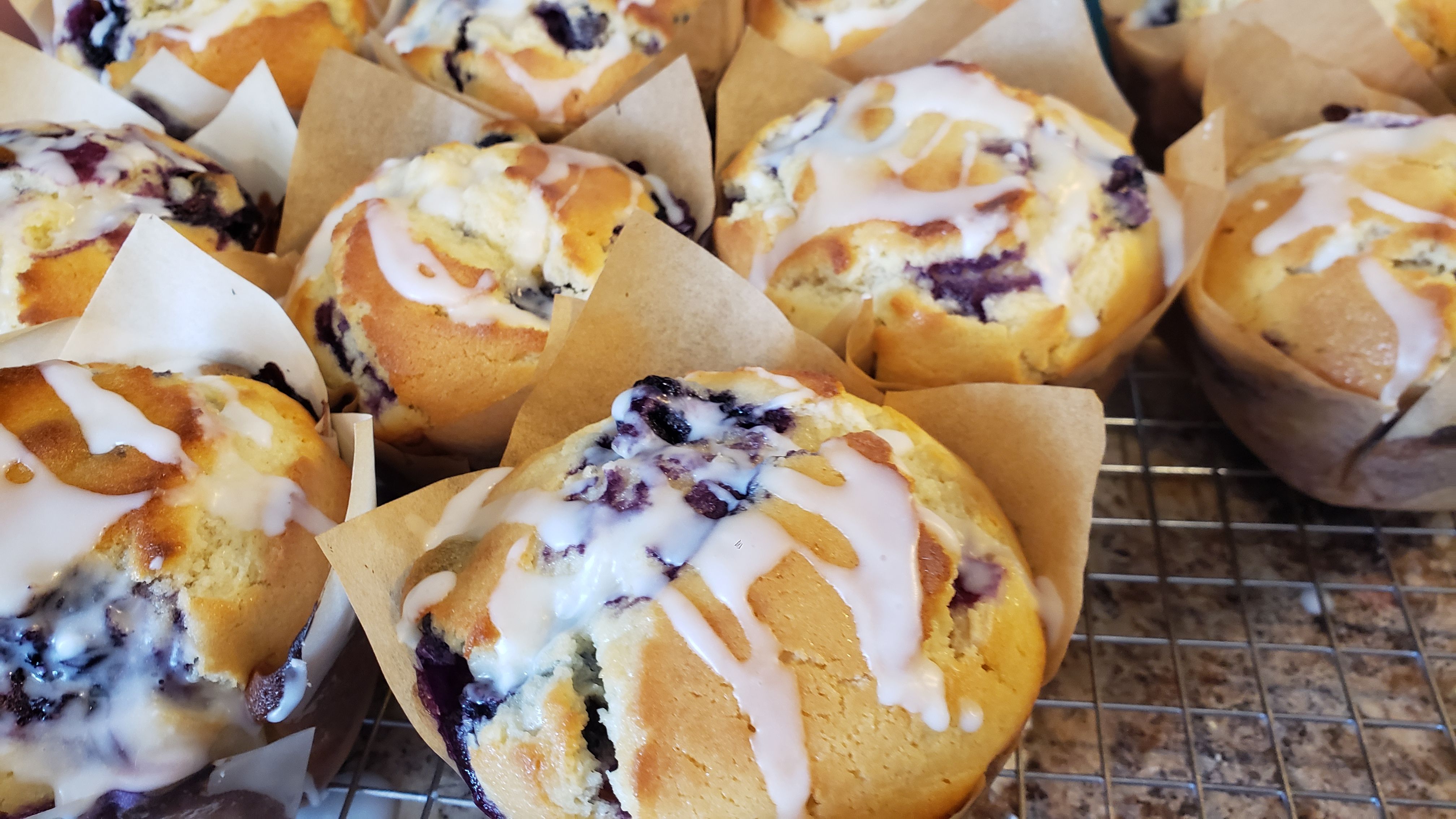 Jumbo Blueberry Lemon Muffins W/Glaze (6ct Or 12ct)