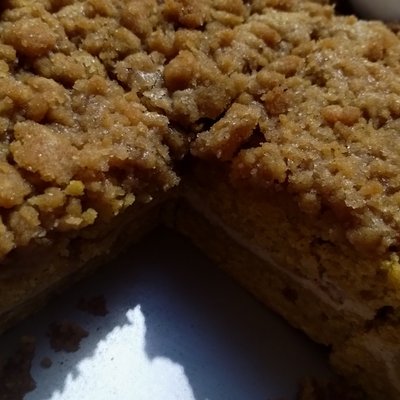 Pumpkin Coffee Cake With Cream Cheese Layer