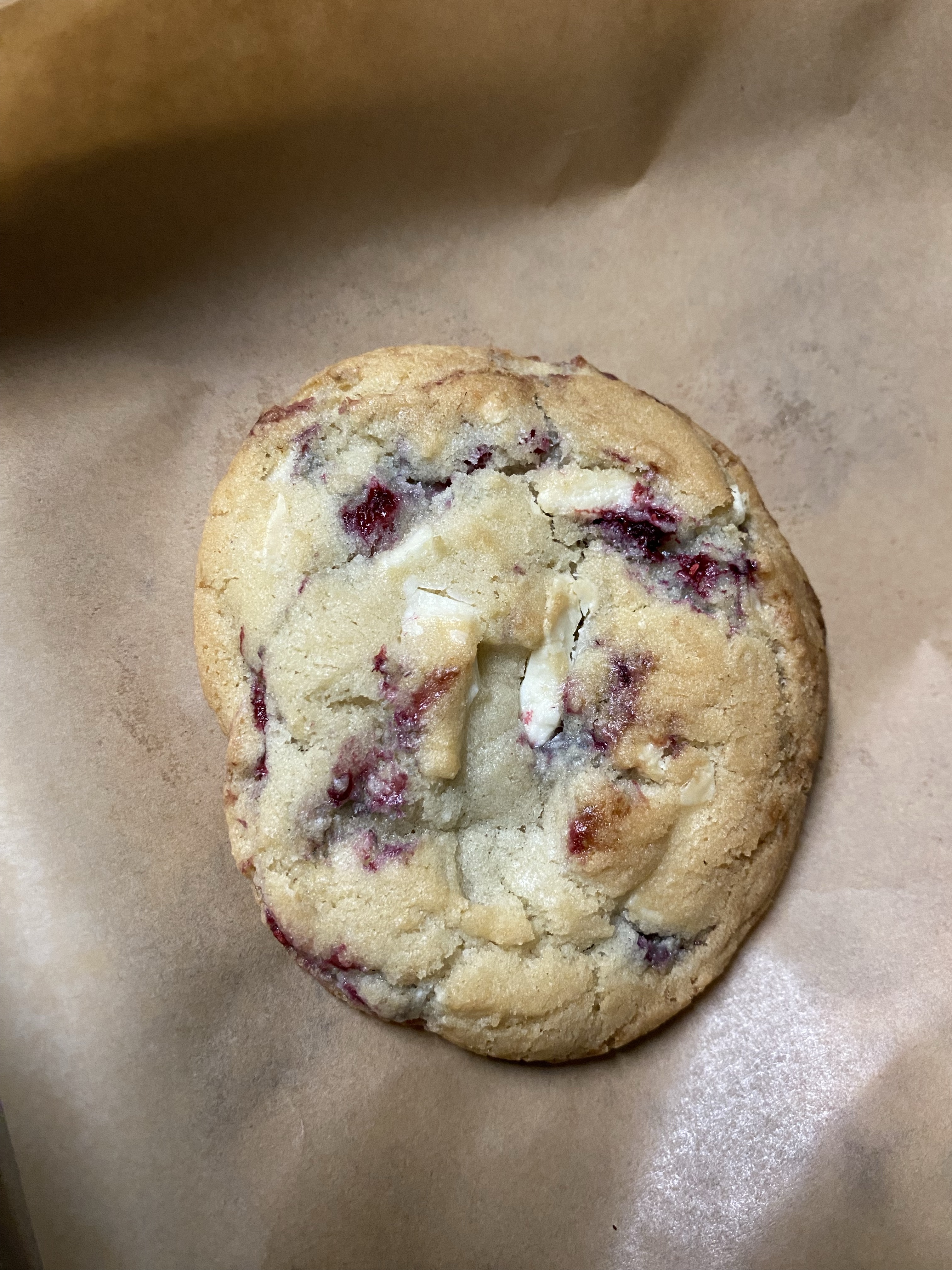 Raspberry And White Chocolate Cookie