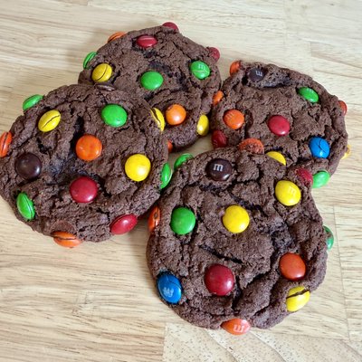 Chocolate M&M Cookies 