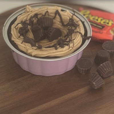 Individual Peanut Butter Cup Brownie