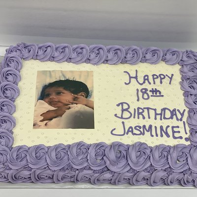 1/2 Sheet Cake With Edible Image (54 Servings)