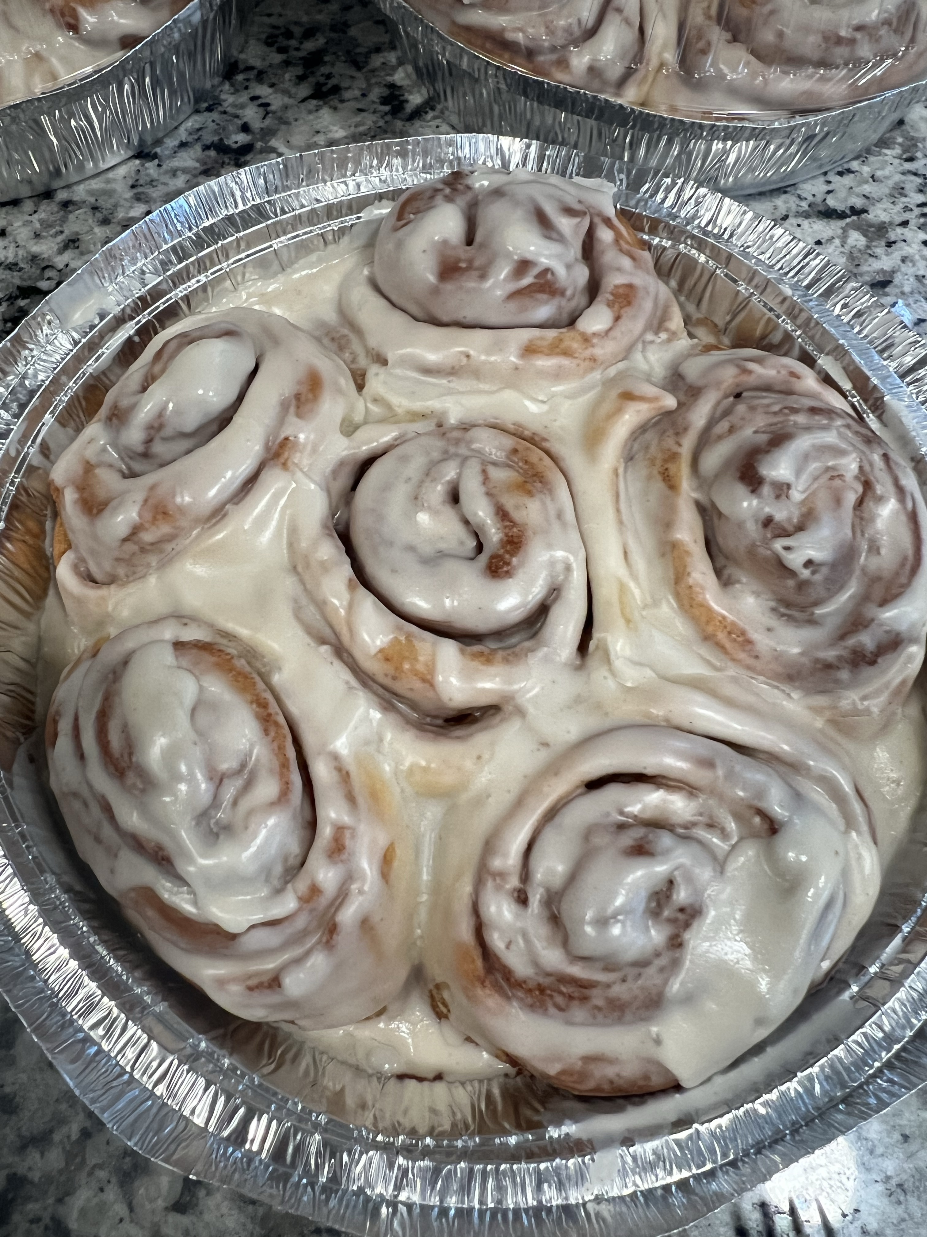 6 Cinnamon Rolls W/ Maple Coffee Icing 