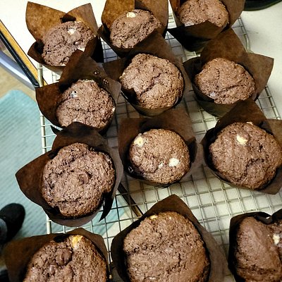 Triple Chocolate Sourdough Muffins Dozen