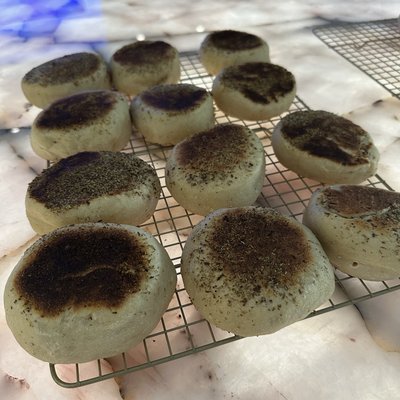 One Dozen Sourdough English muffins 