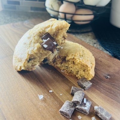 GF Sourdough Sea Salt Chocolate Chunk Cookies