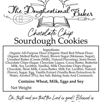 4” Round Sourdough Chocolate Chip Personal Cookie