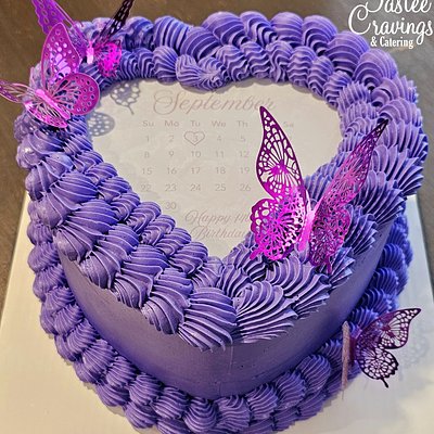 8" 3 Layer Heart Cake