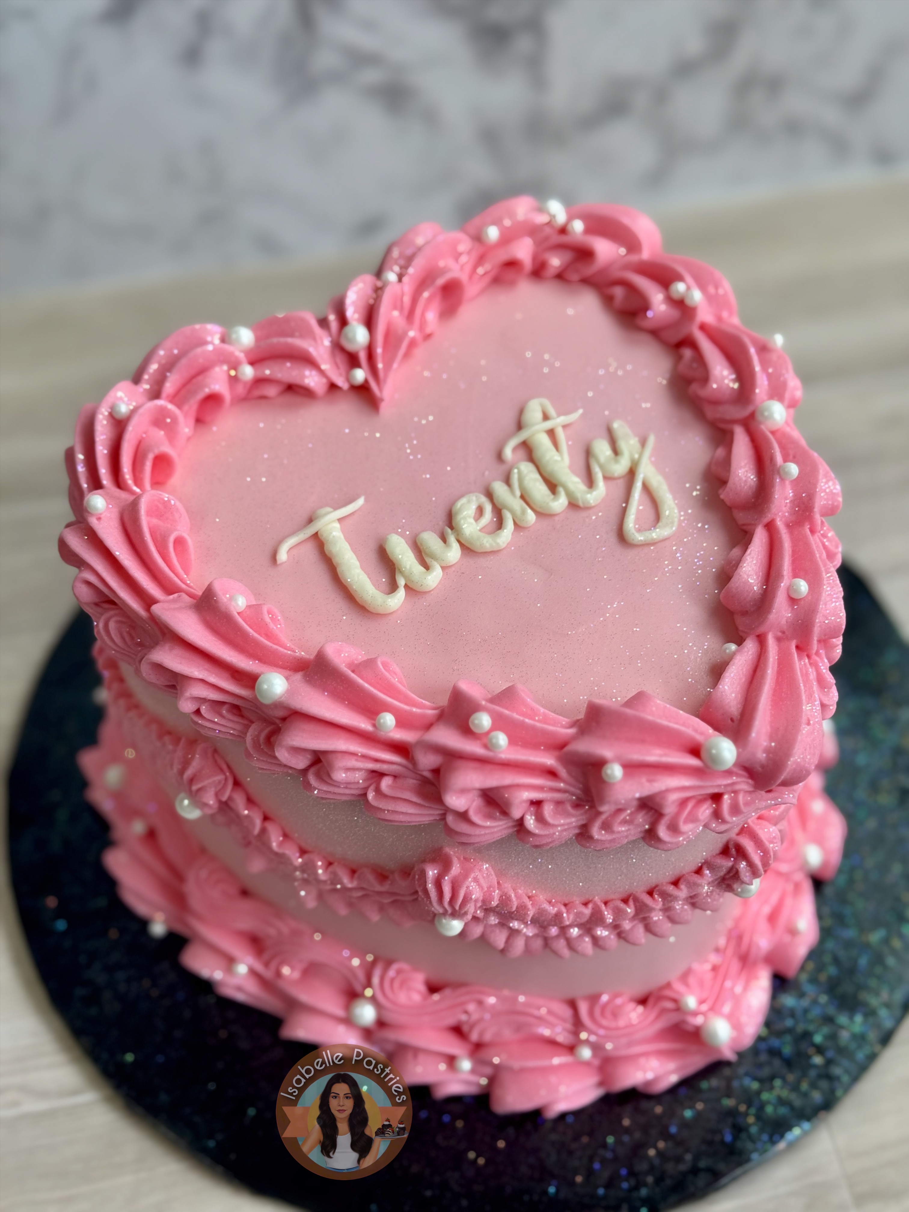 Vintage Heart Cake 