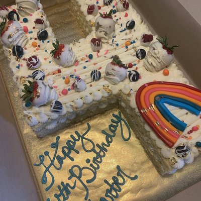Number 1/2 Sheet Cake