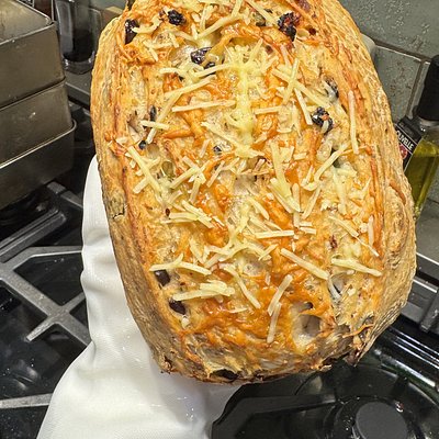 Olive Rosemary Parmesan Sourdough