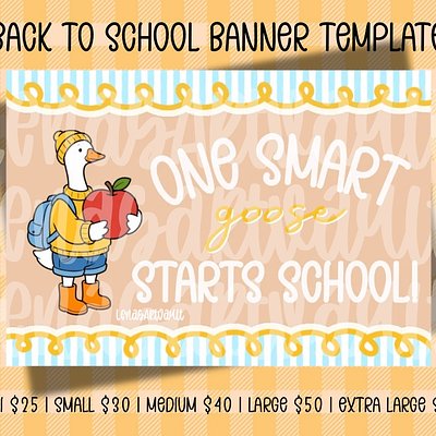 One Smart Goose (Boy) Back To School Painted Banner