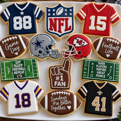 Nfl, We’re In The Game Team Party Set Sugar Cookie