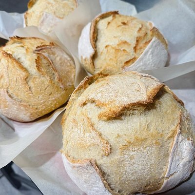 White Artisan Bread Round