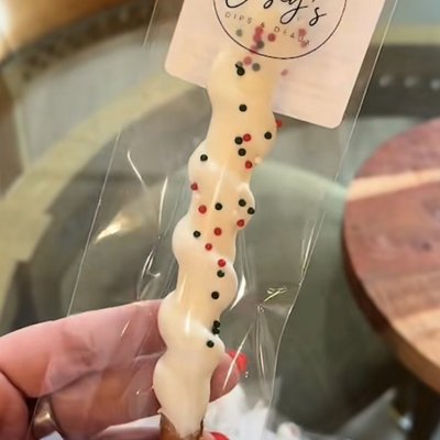 Caramel Wrapped Pretzel Rods