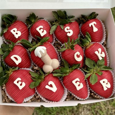 Naughty Strawberries: 12 Count