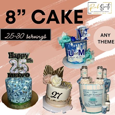 8” Cake Freestyled