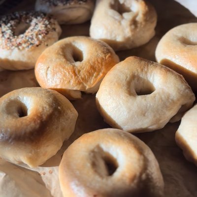 Plain Sourdough Bagels / 6