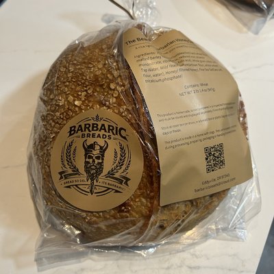 The Bearded Barbarian Honey Oat Loaf