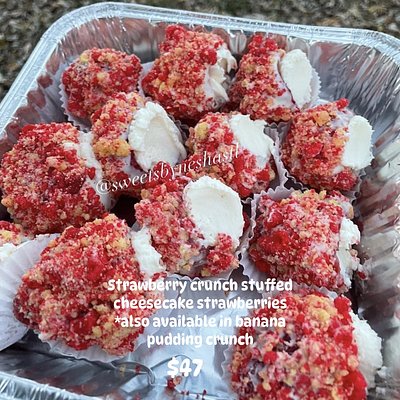 Mothers Day: Dozen Strawberry Crunch Or Banana Pudding Crunch Stuffed Berries 