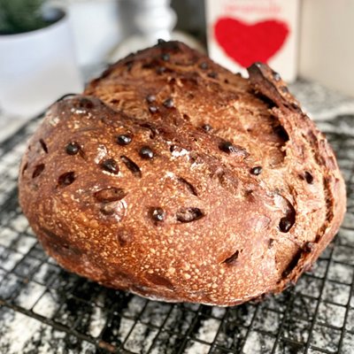 Double Chocolate Espresso Sourdough Loaf 