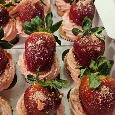 12 Specialty Strawberry Custom Cake Crunch cupcakes