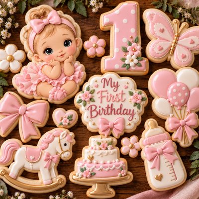 First Birthday Little Princess Sugar Cookie #2