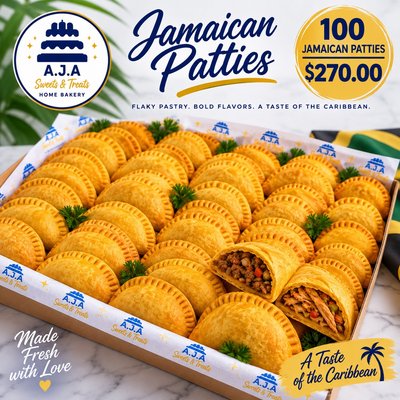 100 Jamaican Patties 