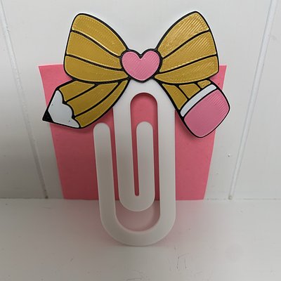 Pencil Bow Jumbo Paperclip