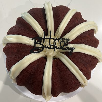 Layered Red Velvet Cheesecake Bundt Cake 