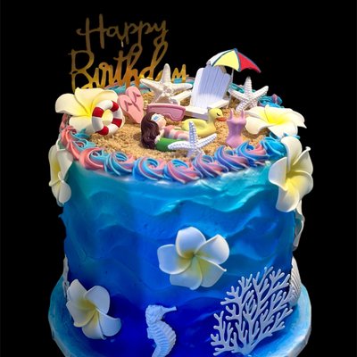 8 Inch Custom Round Barrel Cake