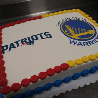 Double Edible Image Cake