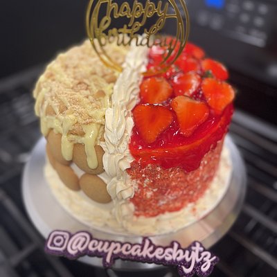 1/2 Banana Pudding-1/2 Strawberry Crunch
