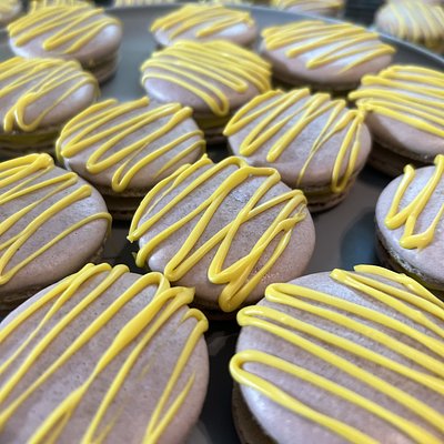 Blueberry Lemon Macarons