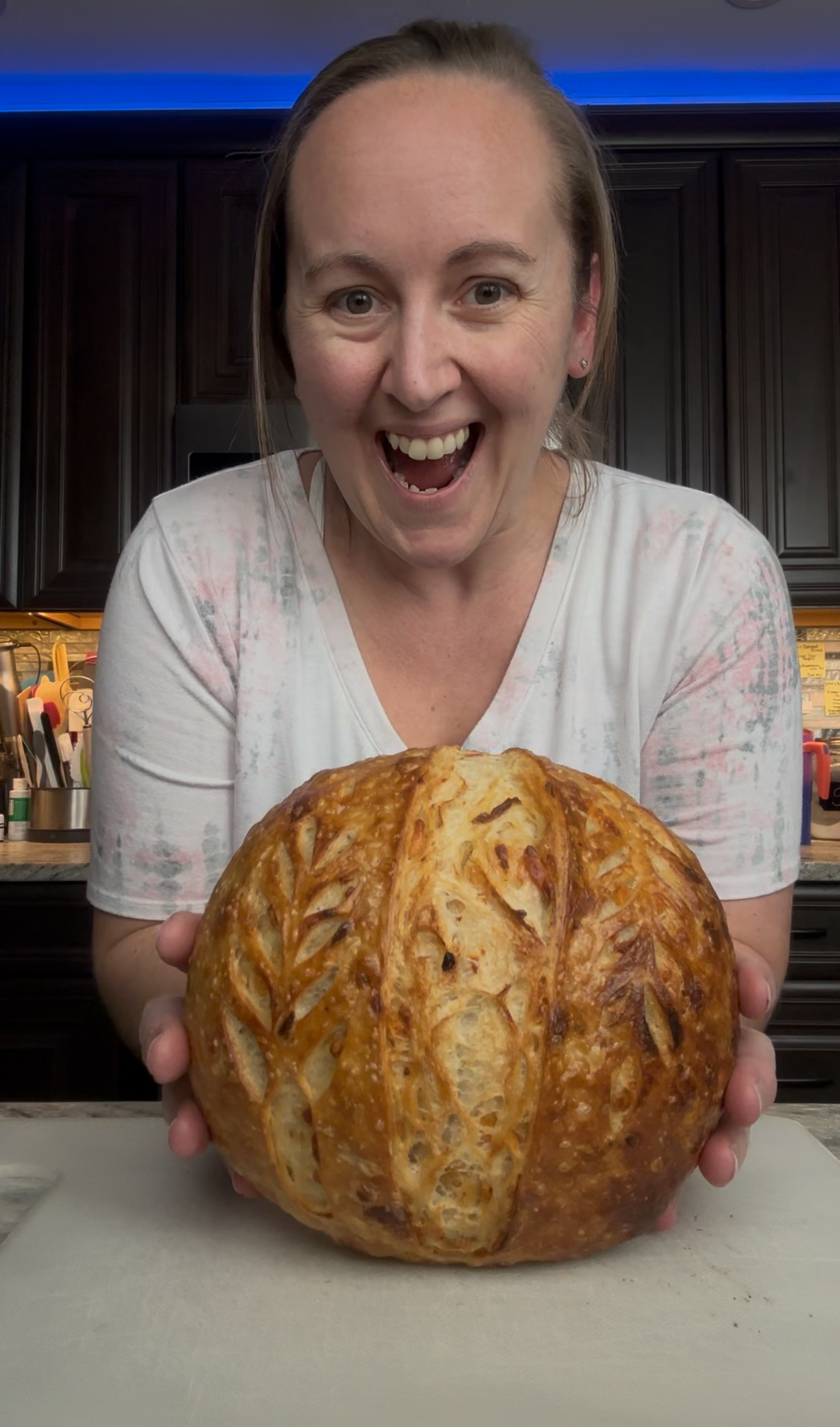 Cheddar Onion Sourdough Boule