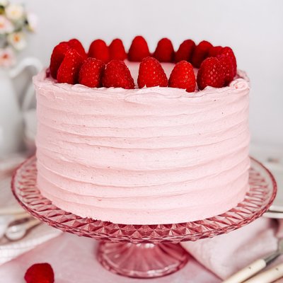 Lemon Raspberry Layered Cake  