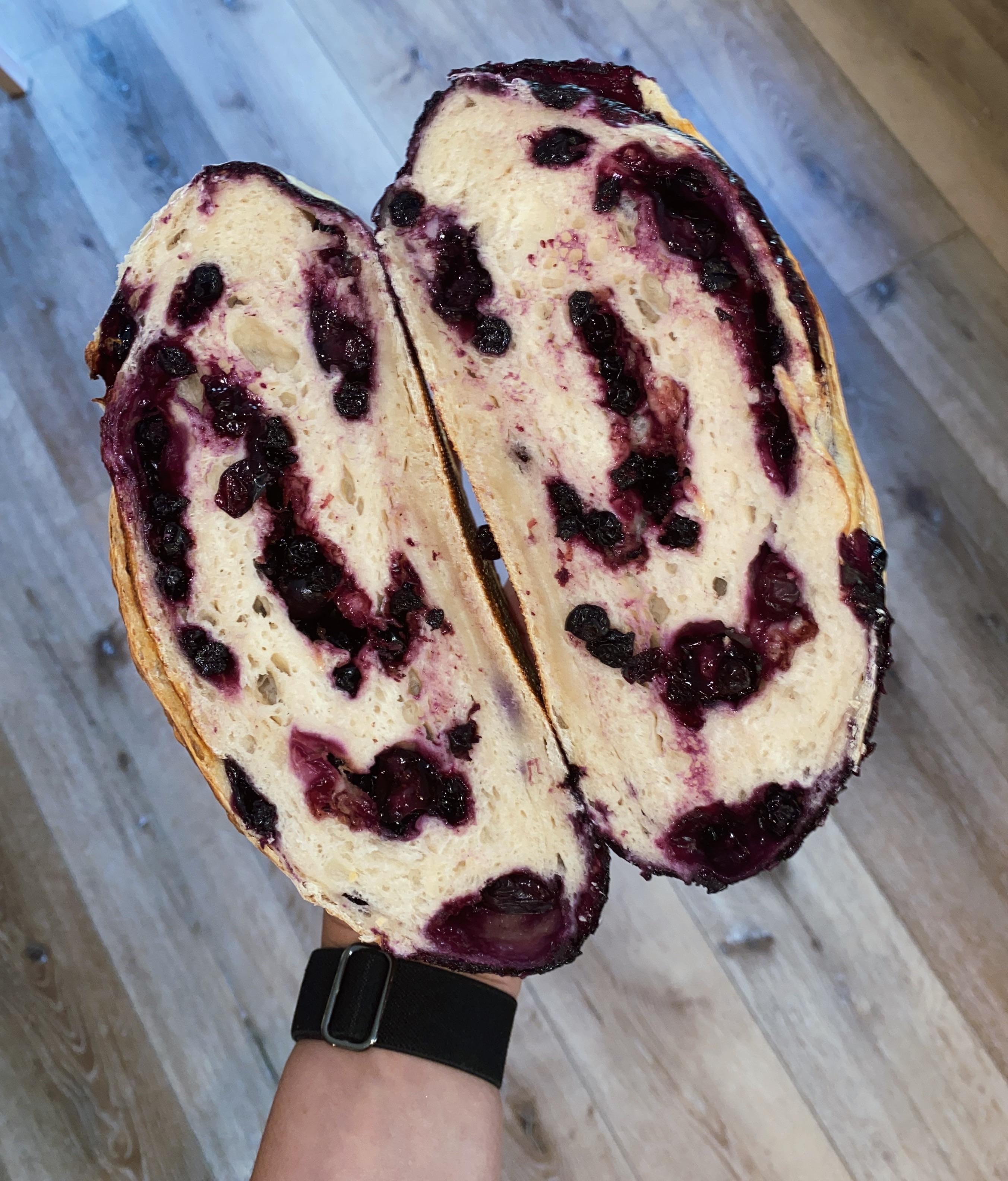 Blueberry Lemon Sourdough Loaf