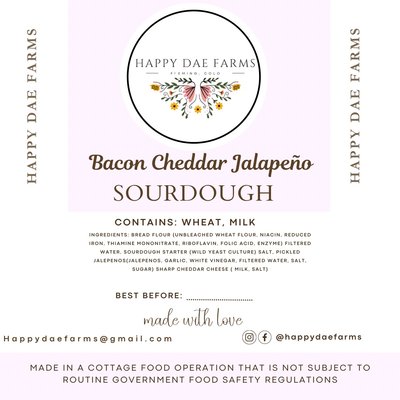 Bacon Jalapeño Cheddar Sourdough 