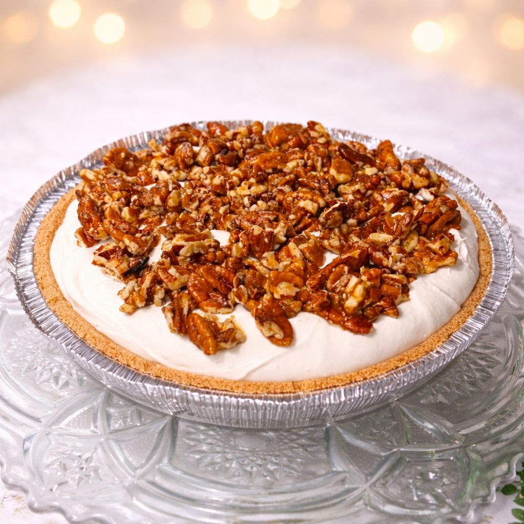 Cheesecake W/ Caramel Pecans