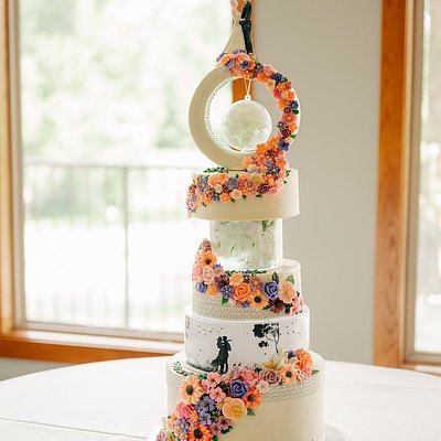 6", 8" & 10" 3 Tier Cake Simple Decor 