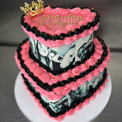 Standard 2 Tiered Heart Cake 