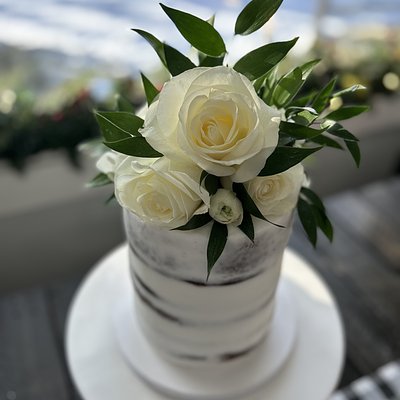 “Just Us Cake” For the Bride And groom 