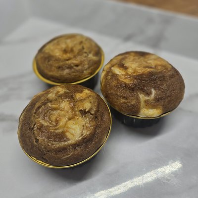Pumpkin Cheesecake Swirl Sourdough Muffins
