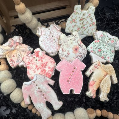 Floral Baby Girl Cookies